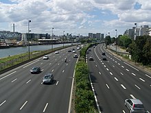 Autoroute A4 à Charenton-le-Pont en direction de Paris