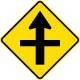 Australia, New Zealand and Ontario crossroads ahead sign.