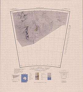 Kartenblatt D’Angelo Bluff von 1966 mit dem Ursprung des Scott-Gletschers