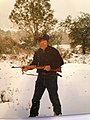 My grandfather Chief Petty Officer 3rd Class Charles F. Mitchell III while hunting in Lew Beach, NY circa 1975