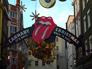 The logo displayed in Carnaby Street, London, in December 2012
