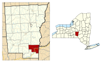 Location of Bainbridge in Chenango County