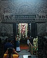 Makara and Kirtimukha protecting portal of Chennakesava Temple at Belur, India
