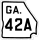 State Route 42A marker