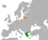 Location map for Greece and Lithuania.