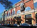 The Jam Factory redevelopment (completed 1979). Chapel Street, South Yarra. Completed in 1979. Feature mock historical elements juxtaposted with old factory