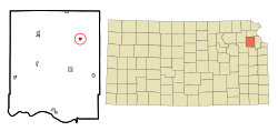 Location within Jefferson County and Kansas