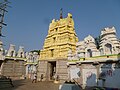 View of the tower over main entrance from within the courtyard of Kanakachalapathi temple at Kanakagiri