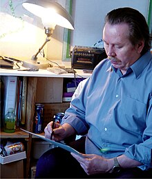 Karaev Alexey in his studio in Moscow