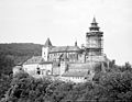 Krivoklat around 1958 when its main tower was reconstructed