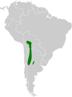 Distribución geográfica del tijeral canelo.