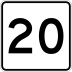 Route 20 marker