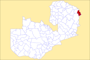 District location in Zambia