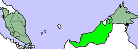 Localização de Colônia de Sarawak