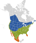 Aire de répartition du Vacher à tête brune