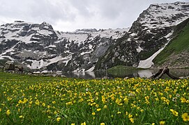 Mont Harmukh et lac de Nundkol, deux sites sacrés du shivaïsme cachemiri.