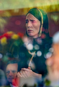 Jacinda Ardern after the Christchurch mosque shootings, by Kirk Hargreaves