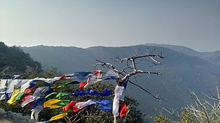 Holy Buddhist Flag On Rajgir Hills