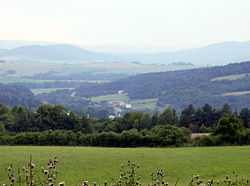 Nižná Polianka from the route to border with Poland