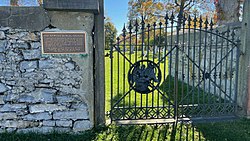 cast iron gates of the Old Newton Burial Ground, Newton, New Jersey