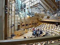 Debating chamber in the Scottish Parliament
