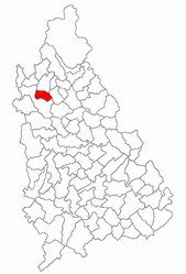 Location in Dâmbovița County