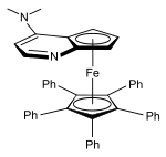 A planar chiral derivative of ferrocene (*)