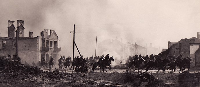 Polish cavalry in Sochaczew during the Battle of the Bzura, author unknown (edited by Durova)