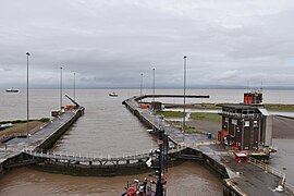 The lock entrance to Royal Portbury Dock