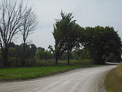 Prairie City location near the Midland Railway