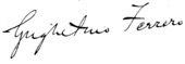 signature de Guglielmo Ferrero