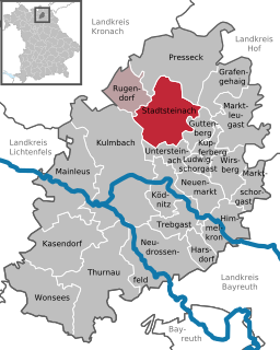 Läget för Stadtsteinach i Landkreis Kulmbach