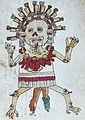 Aztec drawing of a Tzitzimitl, a goddess of stars and protector of women