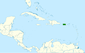 Distribución geográfica del vireo puertorriqueño.