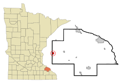 Location of Mazeppa, Minnesota