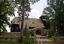 Die einst lutherische, jetzt katholische Pfarrkirche in Wieliczki (Wielitzken/Wallenrode)