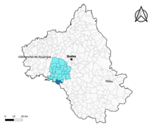 Saint-Just-sur-Viaur dans l'intercommunalité en 2020.