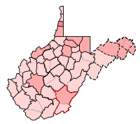 House of Delegate apportionment as defined in the 1863 Constitution