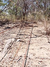 Remains of suspension bridge built in 1929