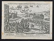 The Duke's arrival in Antwerp on 19 and 22 February 1582 (Print Room of the University of Antwerp)