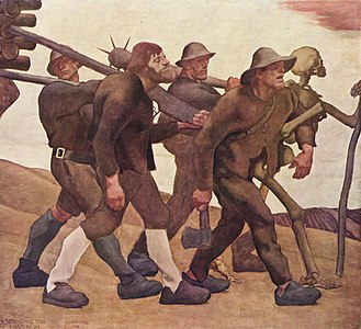 Albin Egger-Lienz: Der Totentanz von Anno Neun (Dödsdans anno nio, 1906/1908)