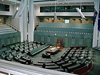 The Australian House of Representatives, arranged in a hybrid format