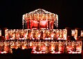 Evening shot of Buckingham Fountain during Christmas.