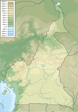 Location of Lake Barombi Koto in Cameroon.