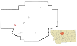 Location of Carter, Montana