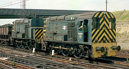 British Rail Class 13 diesel locomotive with a master A and slave B unit, the United Kingdom