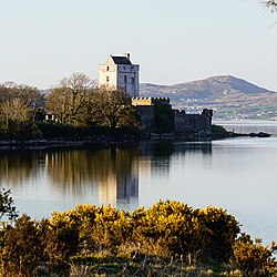 Doe Castle from the front, featuring Towerhouse and Bawn Walls