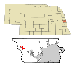 Location of Valley, Nebraska