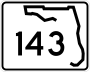 State Road 143 marker