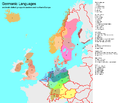 Distribuzione geografica delle lingue germaniche in Europa